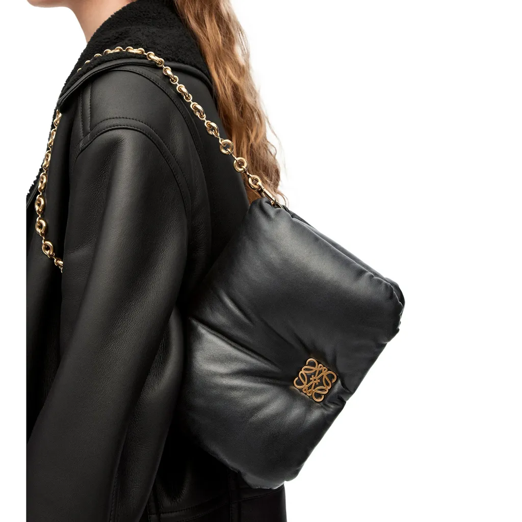 Goya Puffer Chained Shoulder Bag