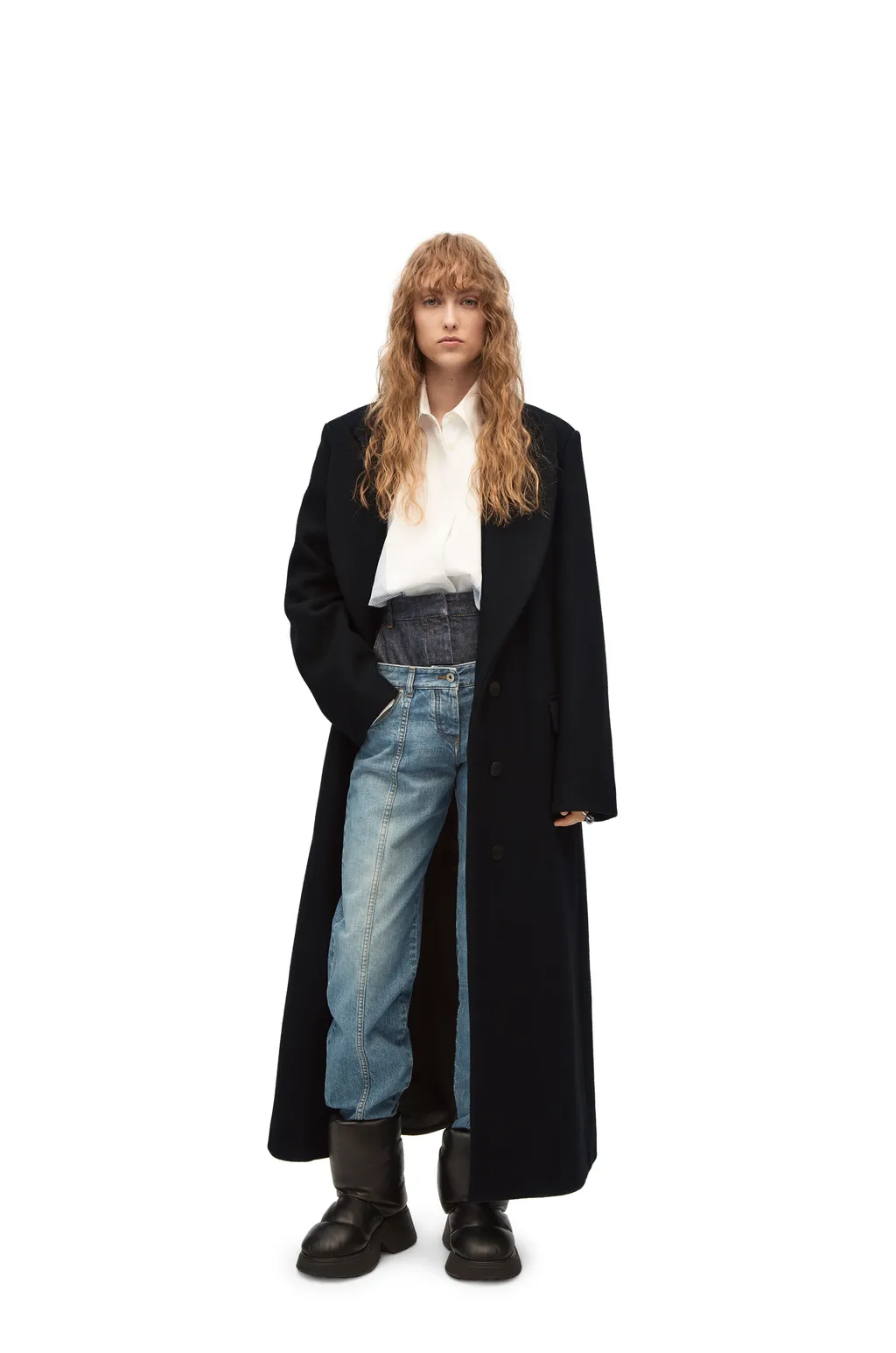 Single-Breasted Long Coat