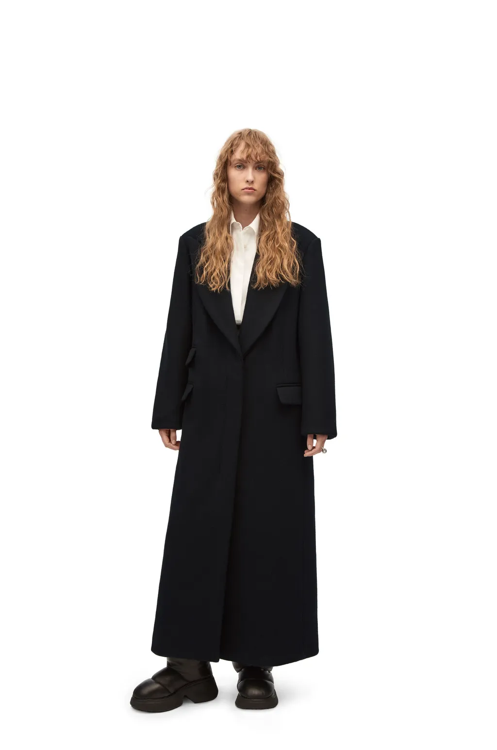 Single-Breasted Long Coat