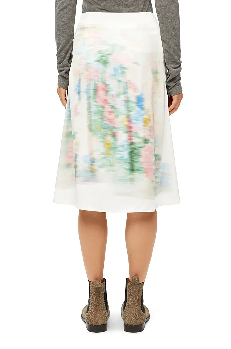 Paint Brush Effect Midi Skirt