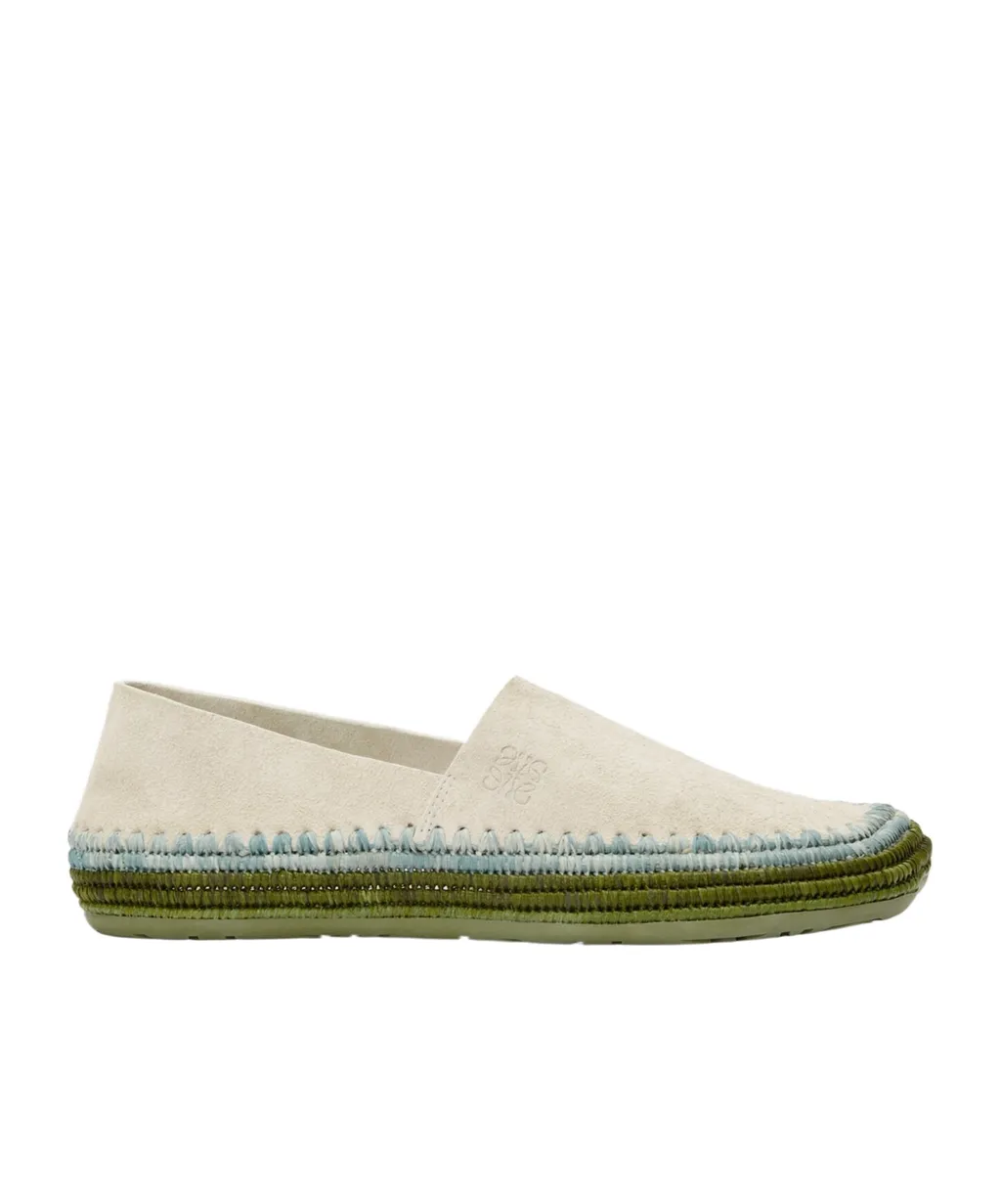 Rio Slipper In Suede And Raffia