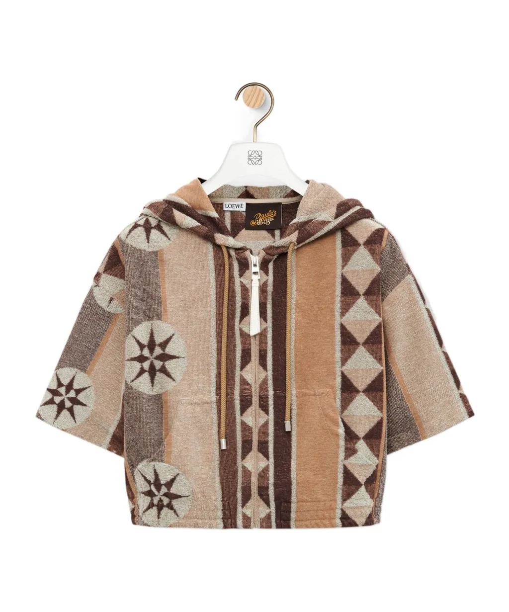 Hoodie In Terry Cotton Jacquard