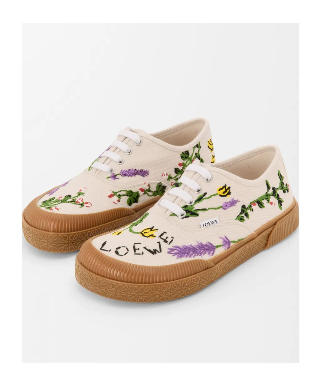 Terra Vulca Embroidered Canvas Sneakers