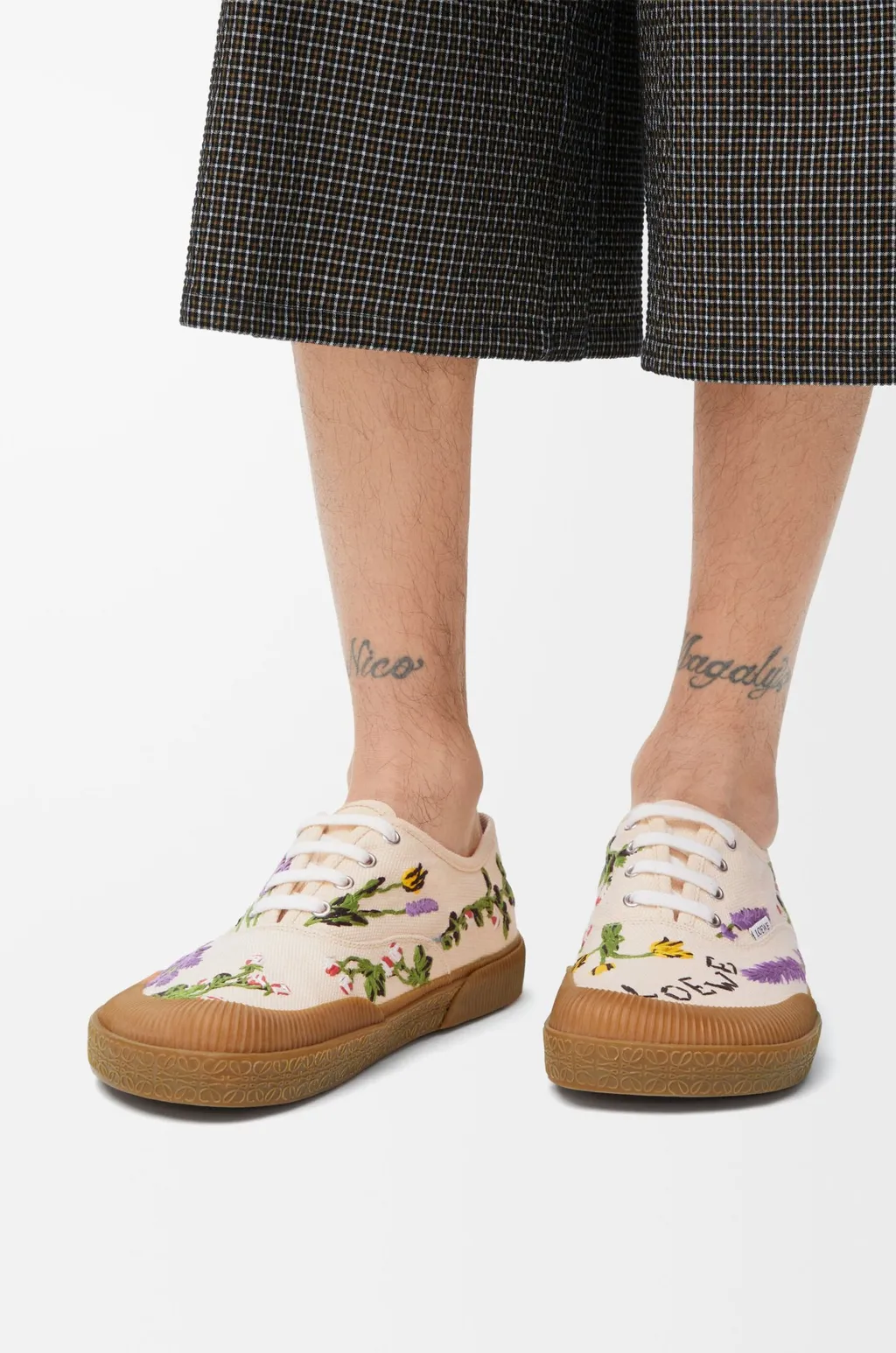 Terra Vulca Embroidered Canvas Sneakers