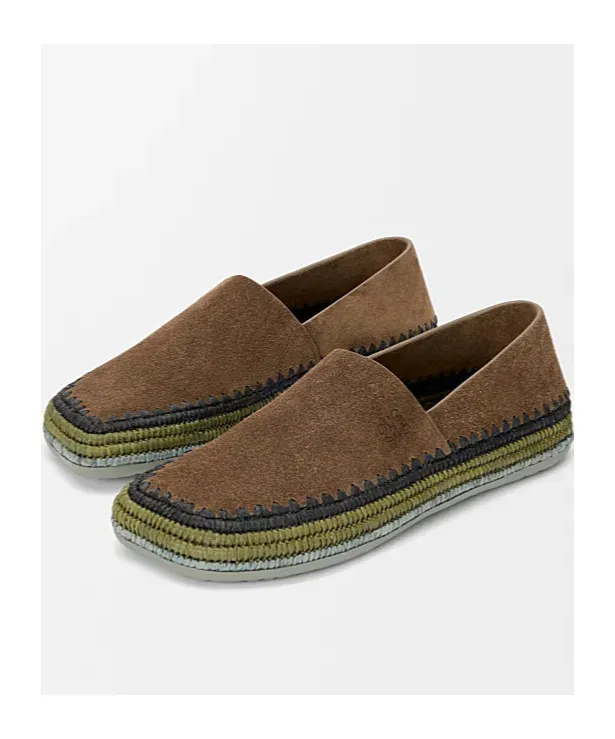 Rio Slipper In Suede And Raffia