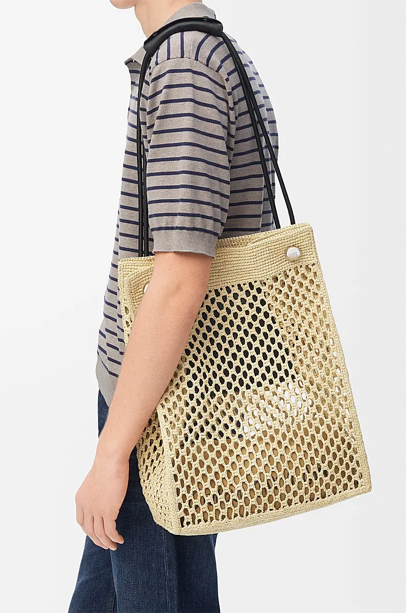 Pebble Hobo In Raffia