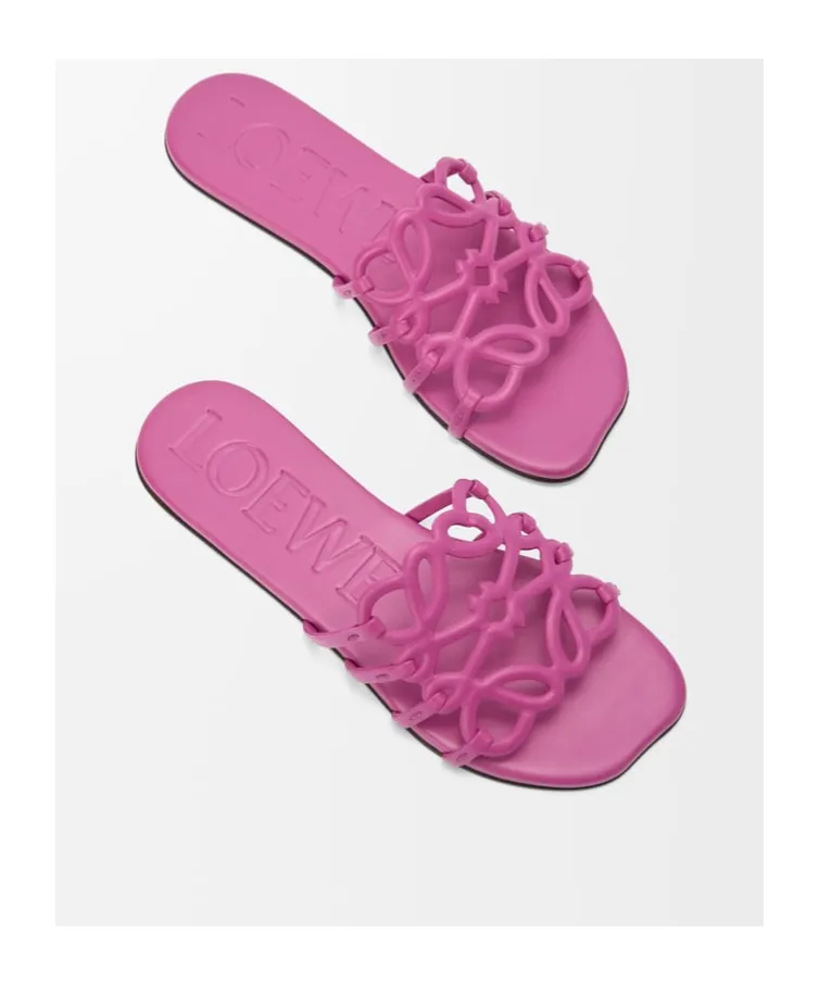 Petal Anagram Slide In Soft Calfskin