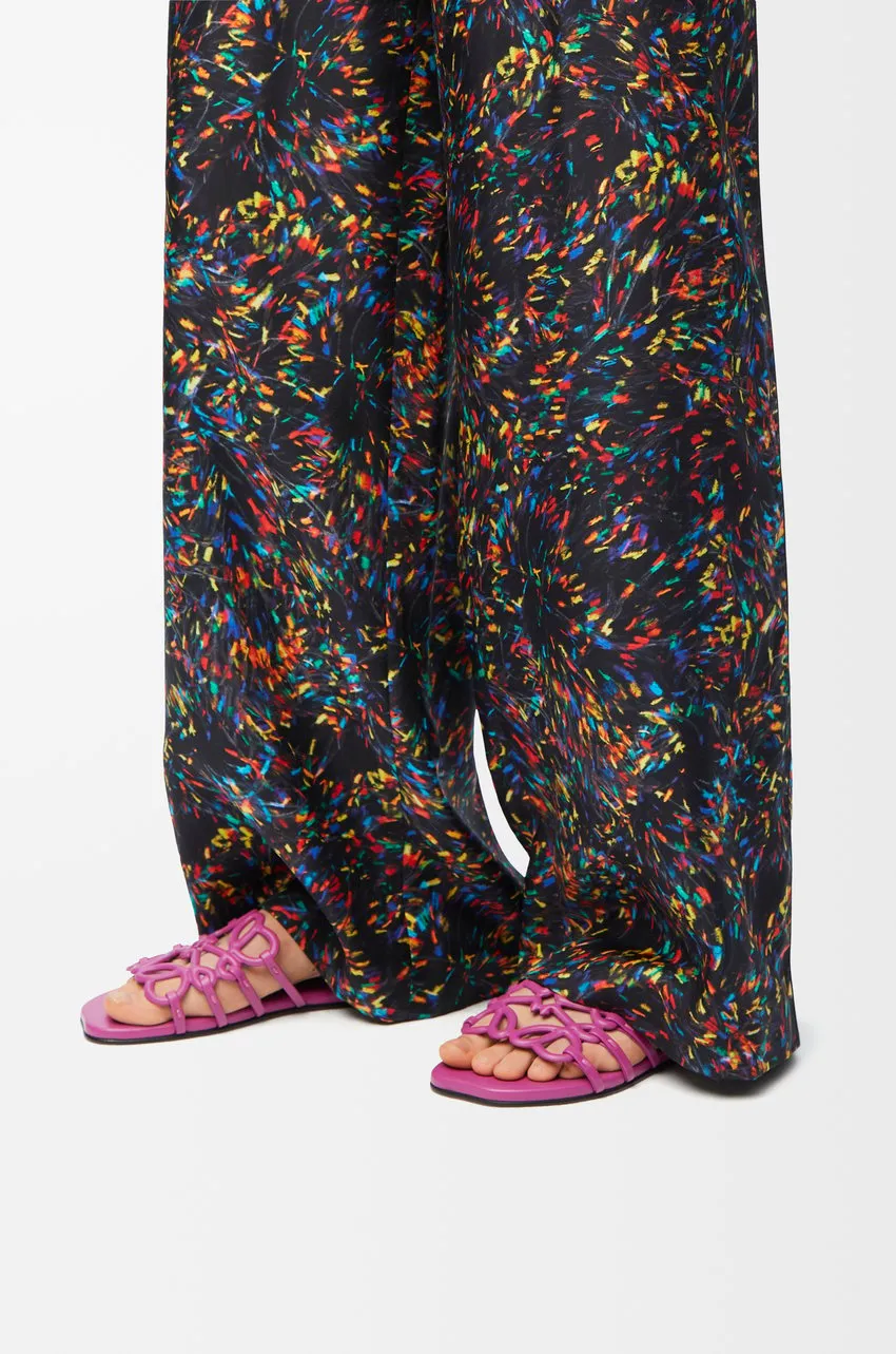 Petal Anagram Slide In Soft Calfskin