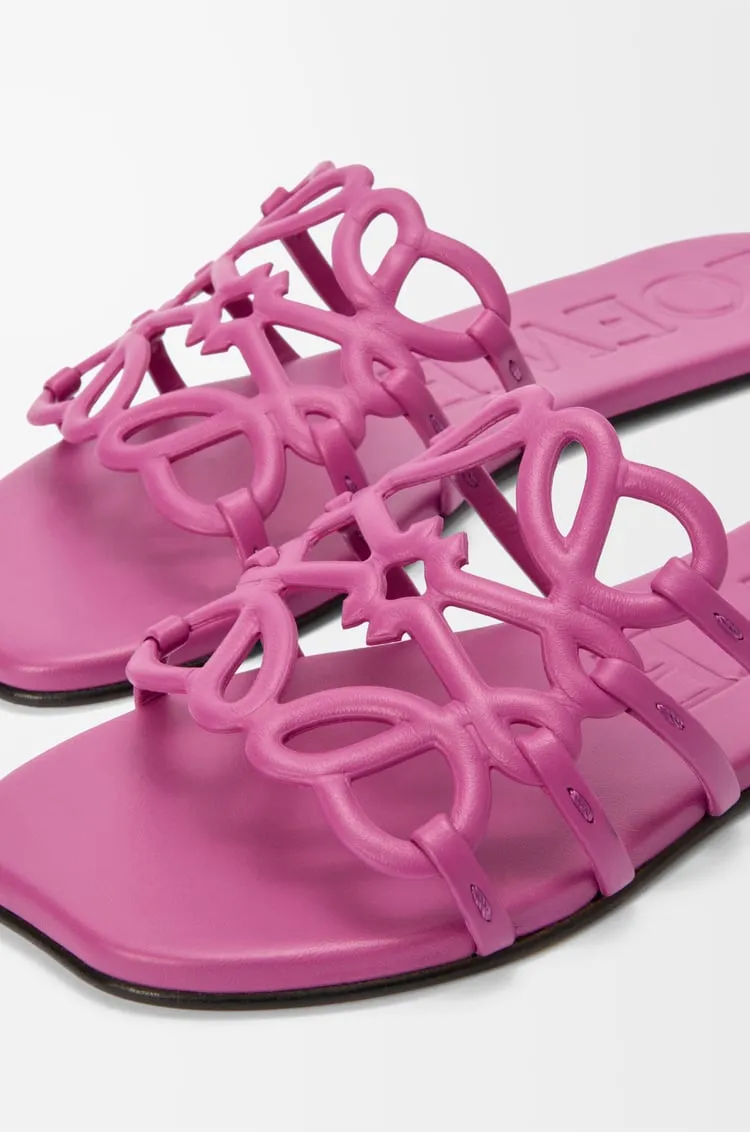 Petal Anagram Slide In Soft Calfskin