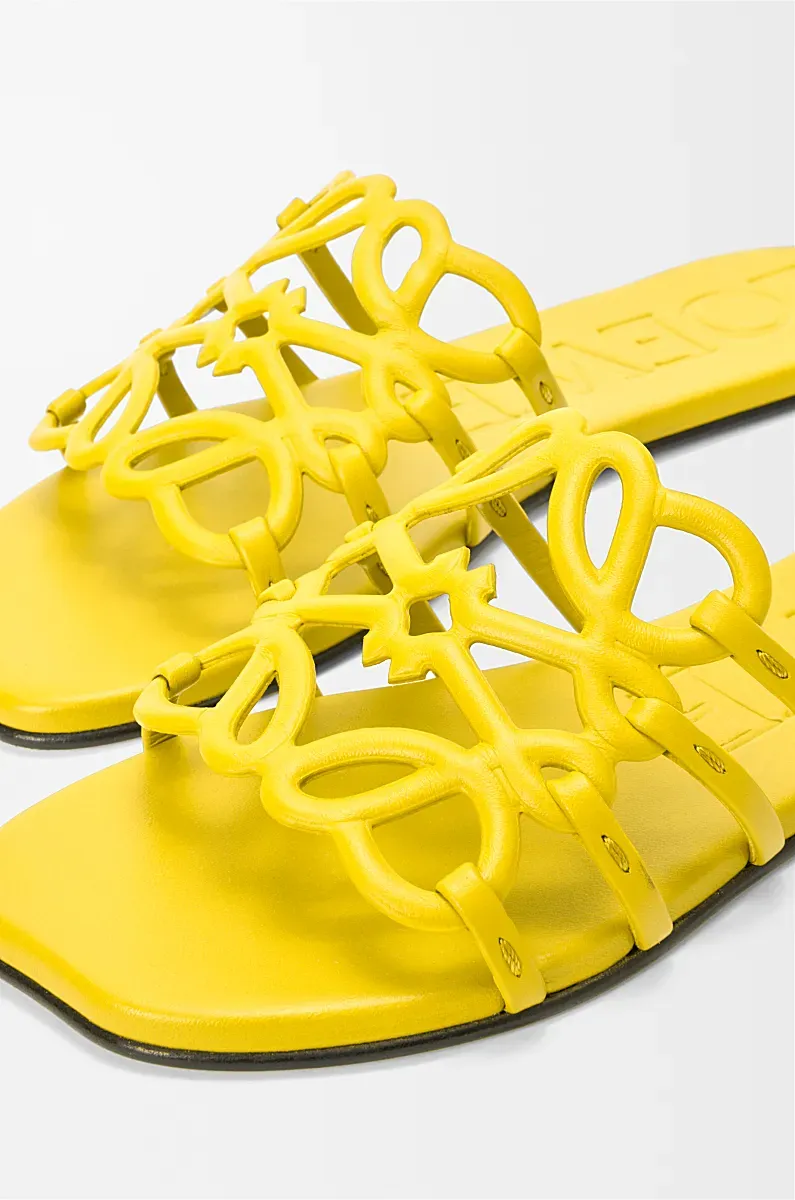 Petal Anagram Slide In Soft Calfskin