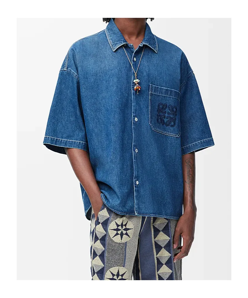Short Sleeved Denim Shirt