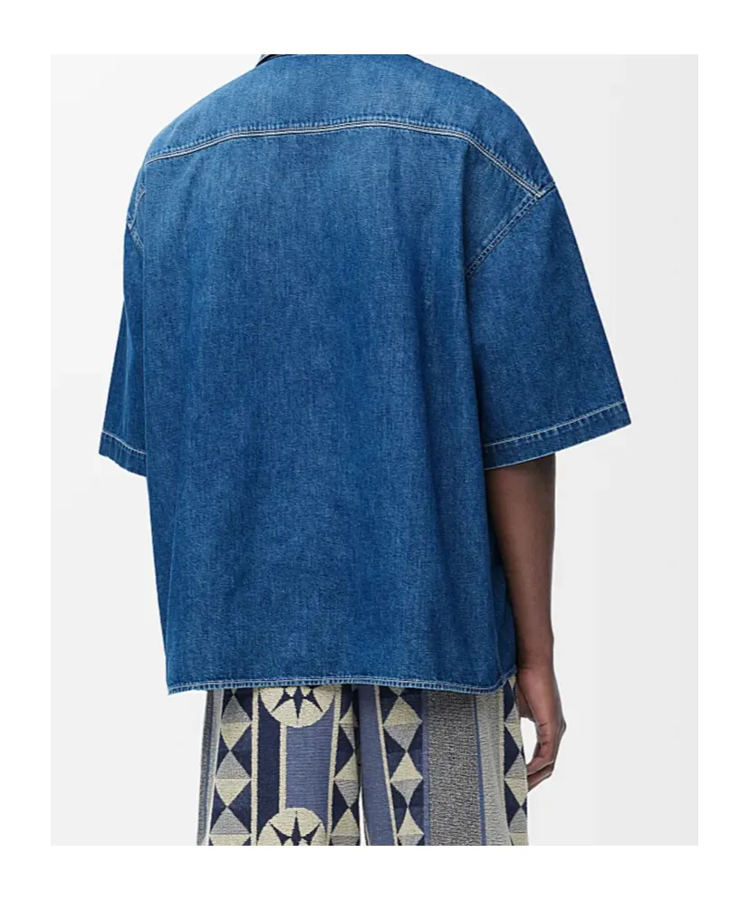 Short Sleeved Denim Shirt