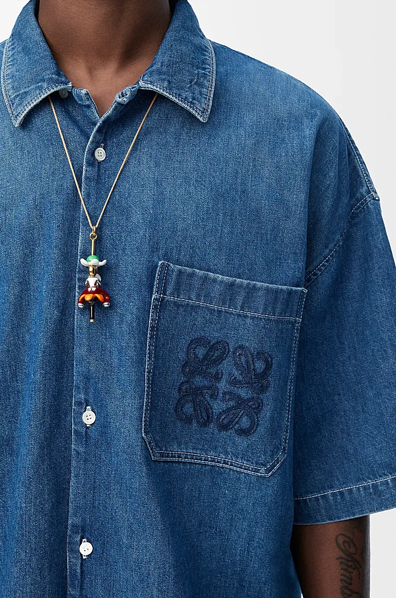Short Sleeved Denim Shirt