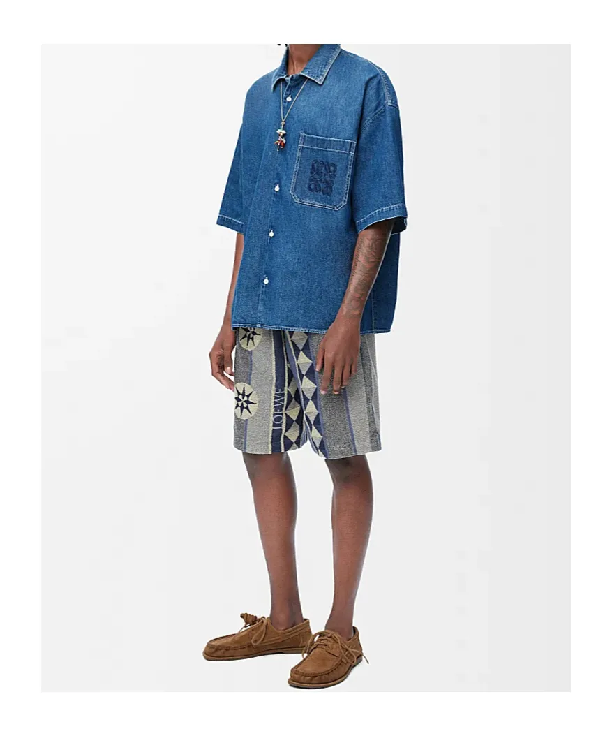 Short Sleeved Denim Shirt