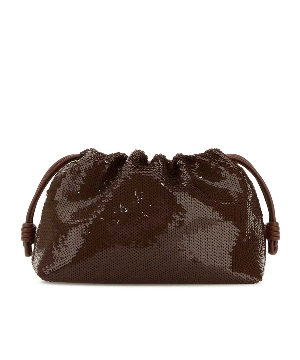 Flamenco Sequined Leather Clutch