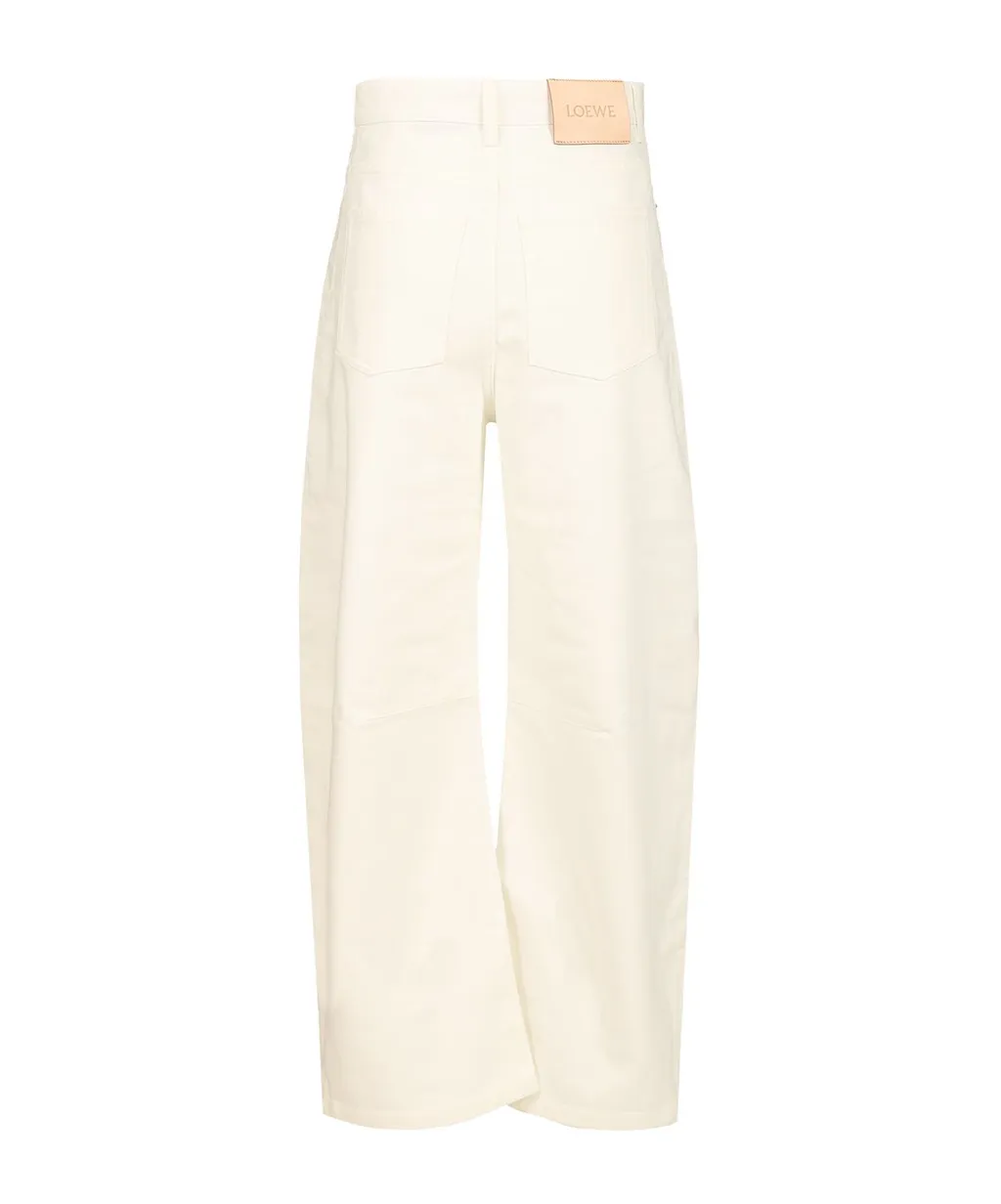 Logo Patch Wide Leg Jeans