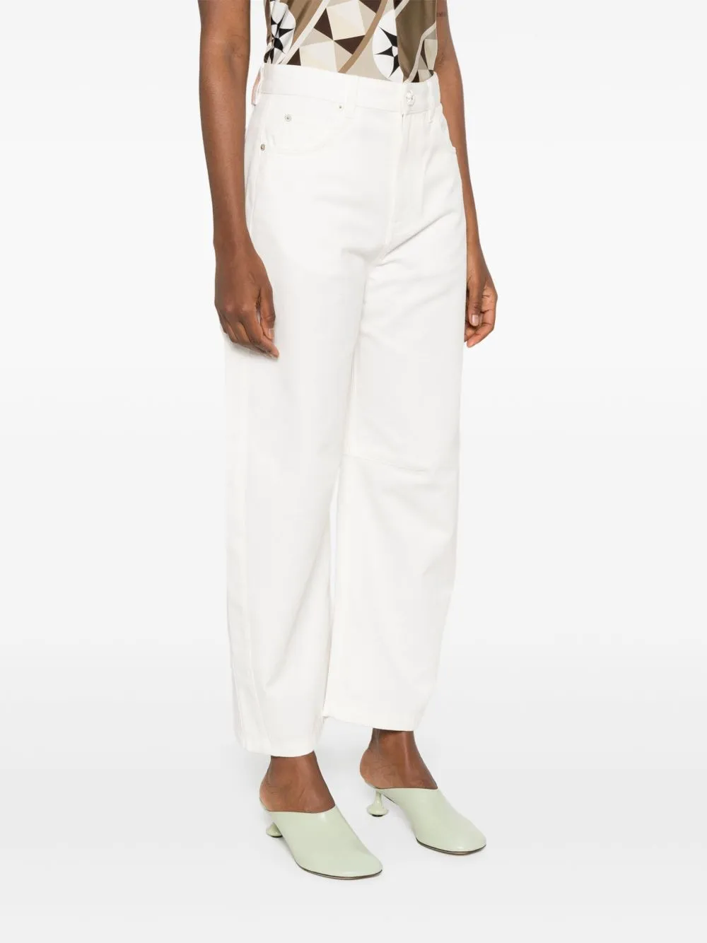 Logo Patch Wide Leg Jeans