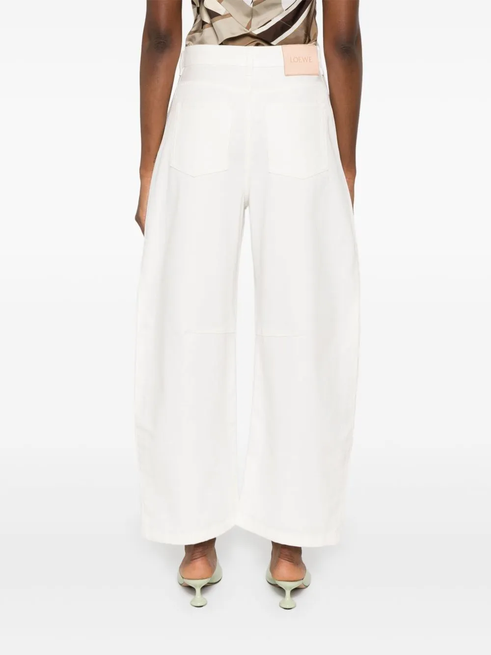 Logo Patch Wide Leg Jeans