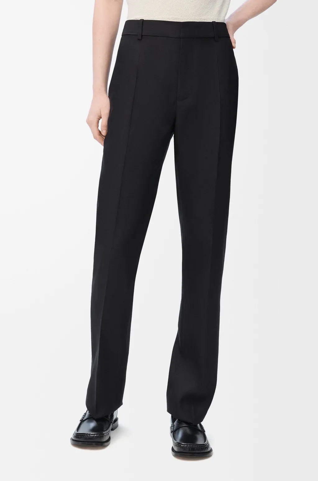 Trousers In Wool And Silk