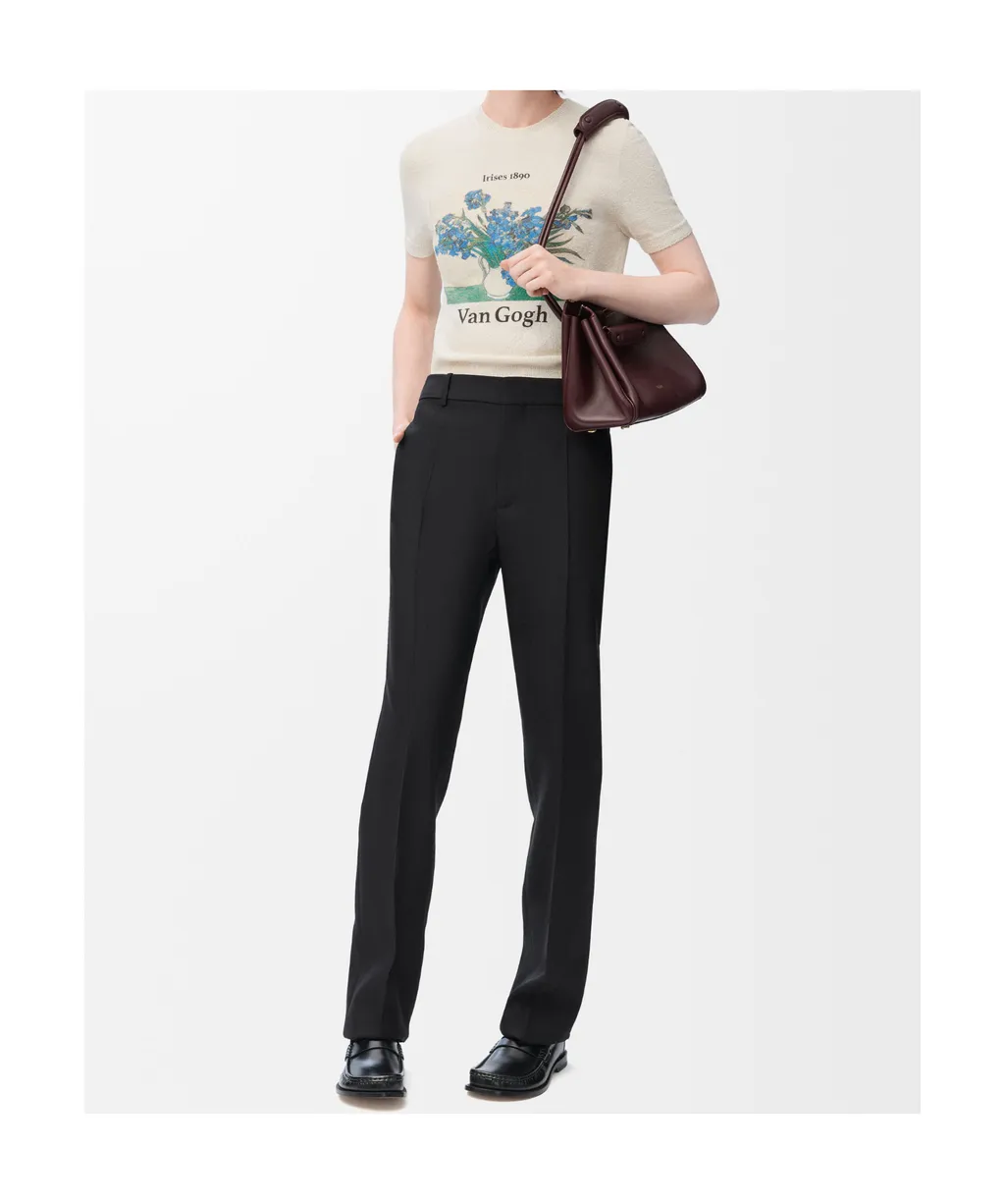 Trousers In Wool And Silk