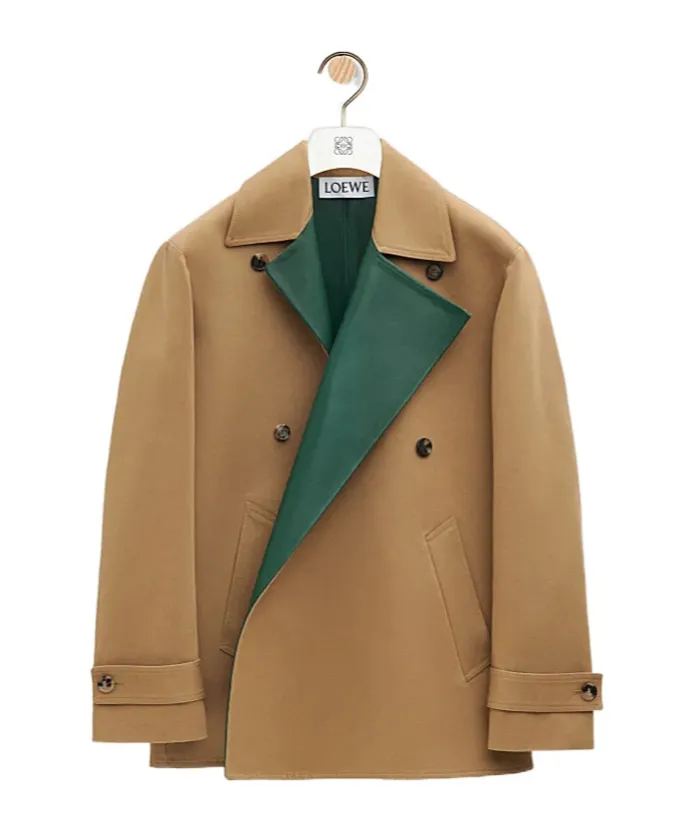 Coat In Cotton And Nappa Calfskin