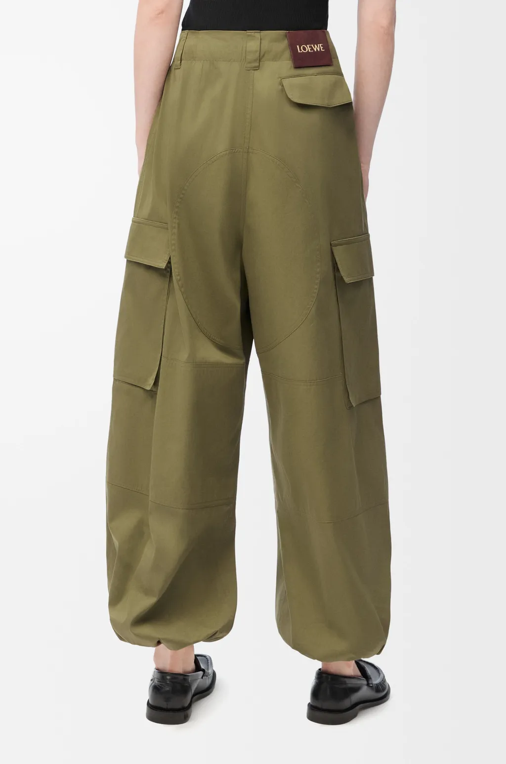 Cargo Trousers In Cotton And Silk