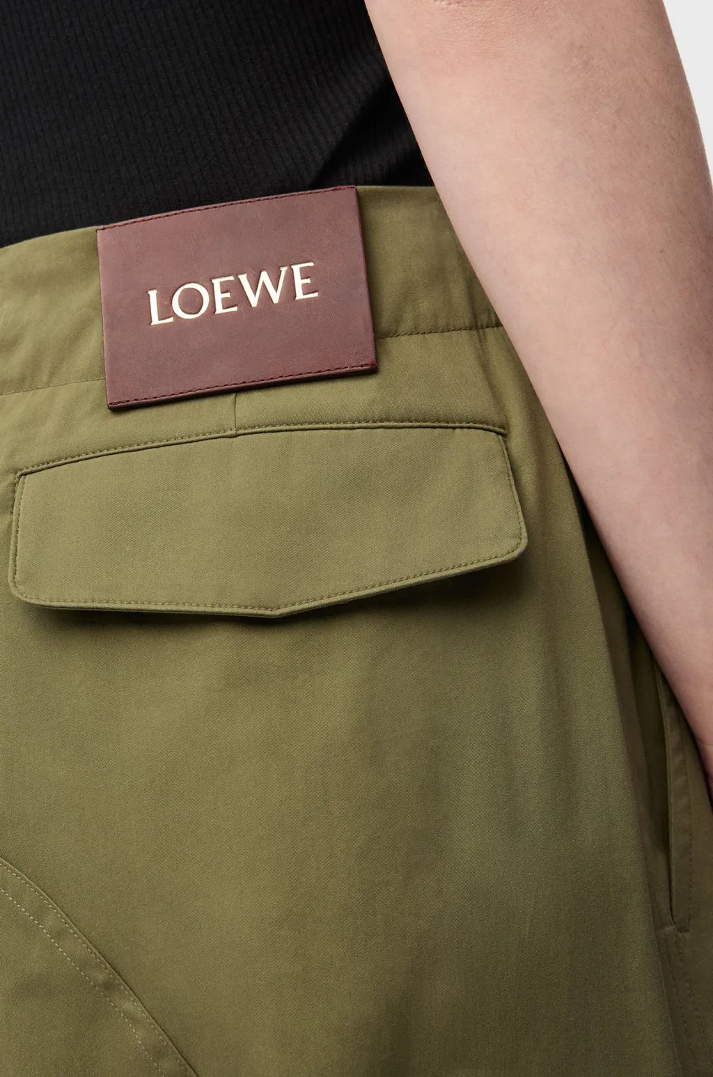 Cargo Trousers In Cotton And Silk