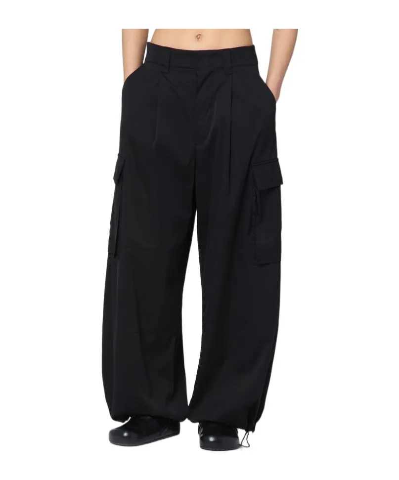 Cargo Trousers In Cotton And Silk
