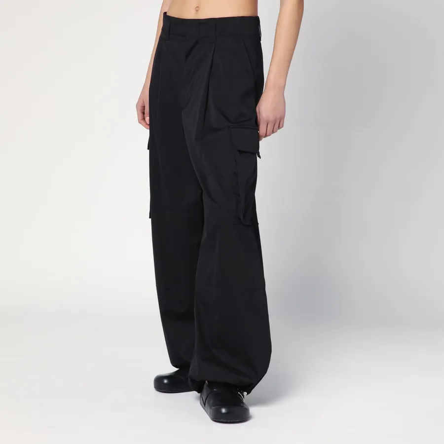 Cargo Trousers In Cotton And Silk