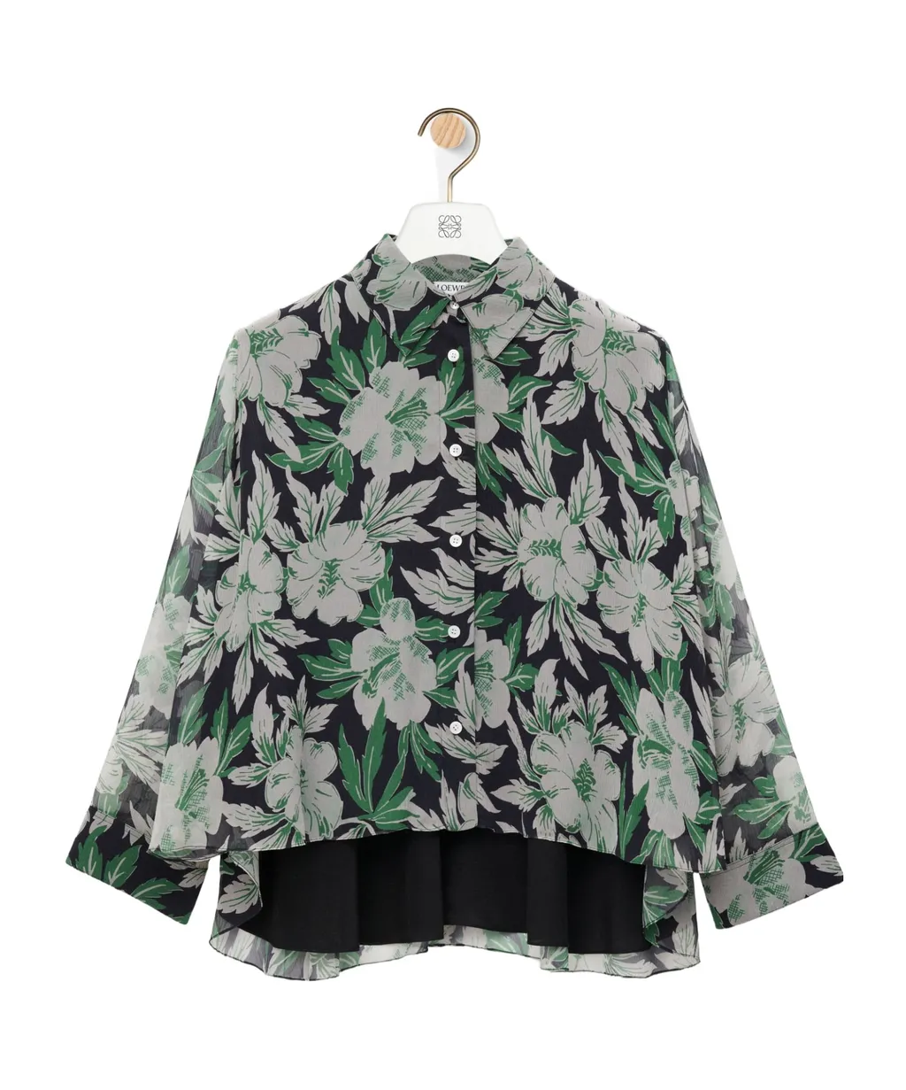 Relaxed Fit Crepe Shirt