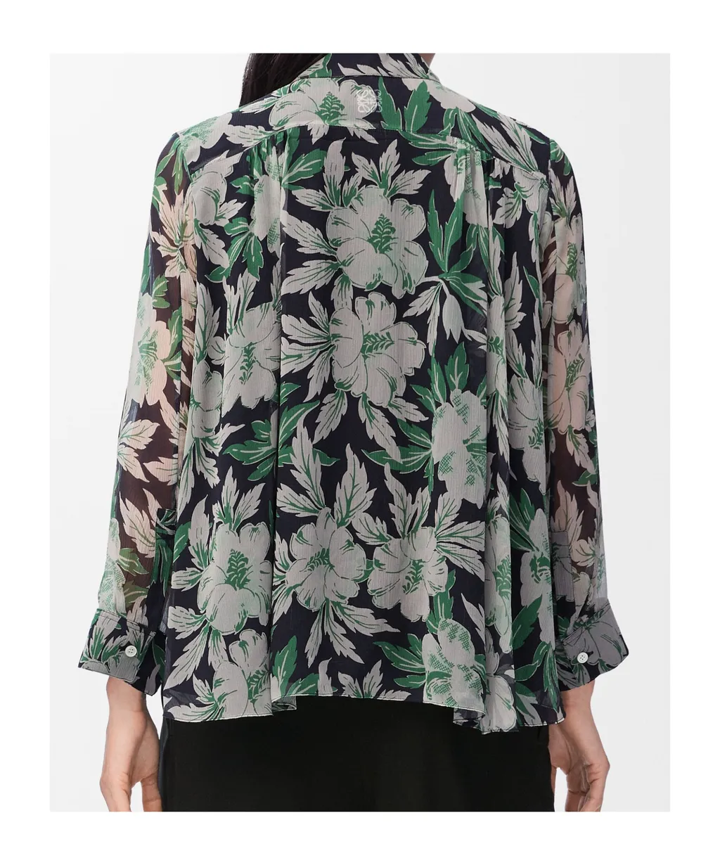 Relaxed Fit Crepe Shirt