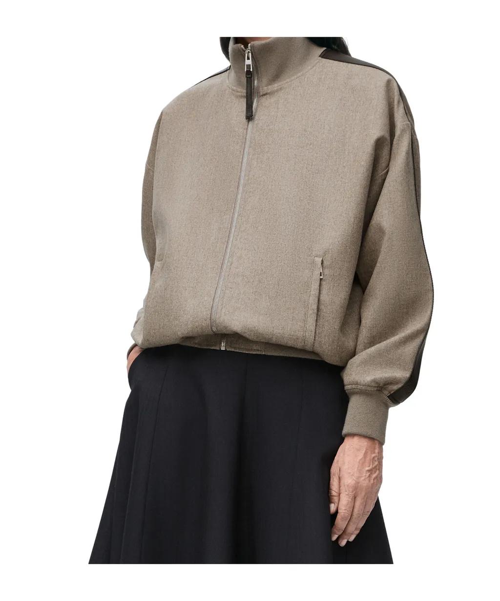 Tracksuit Jacket In Wool And Cashmere