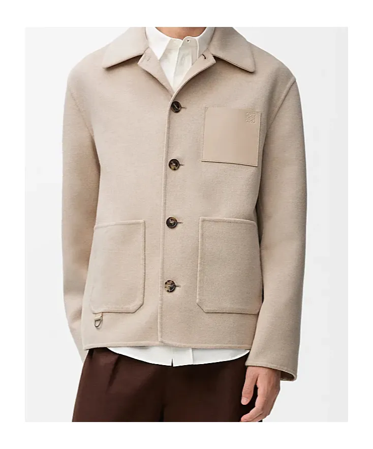 Workwear Jacket In Wool And Cashmere