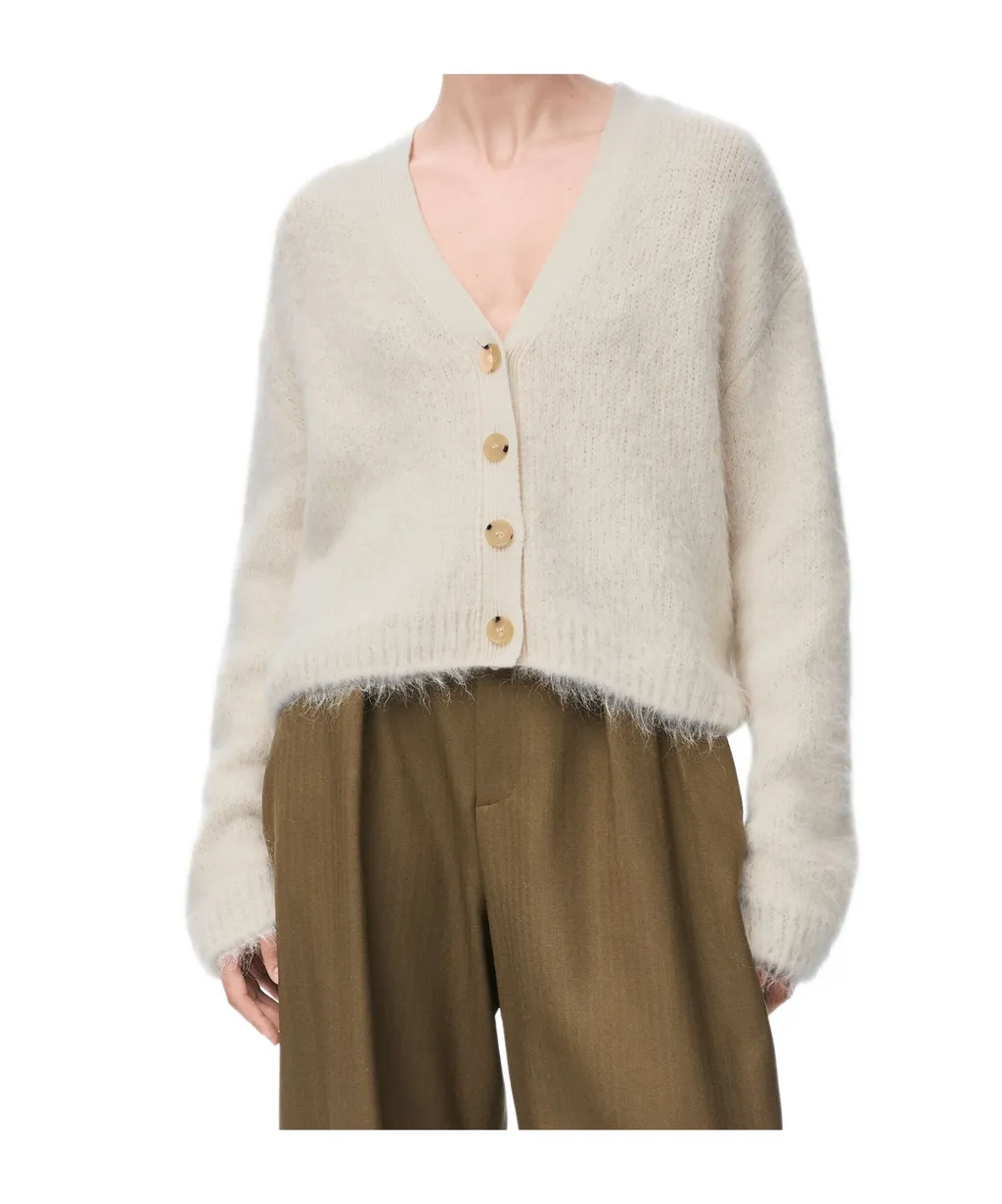 Cardigan In Alpaca And Wool Blend