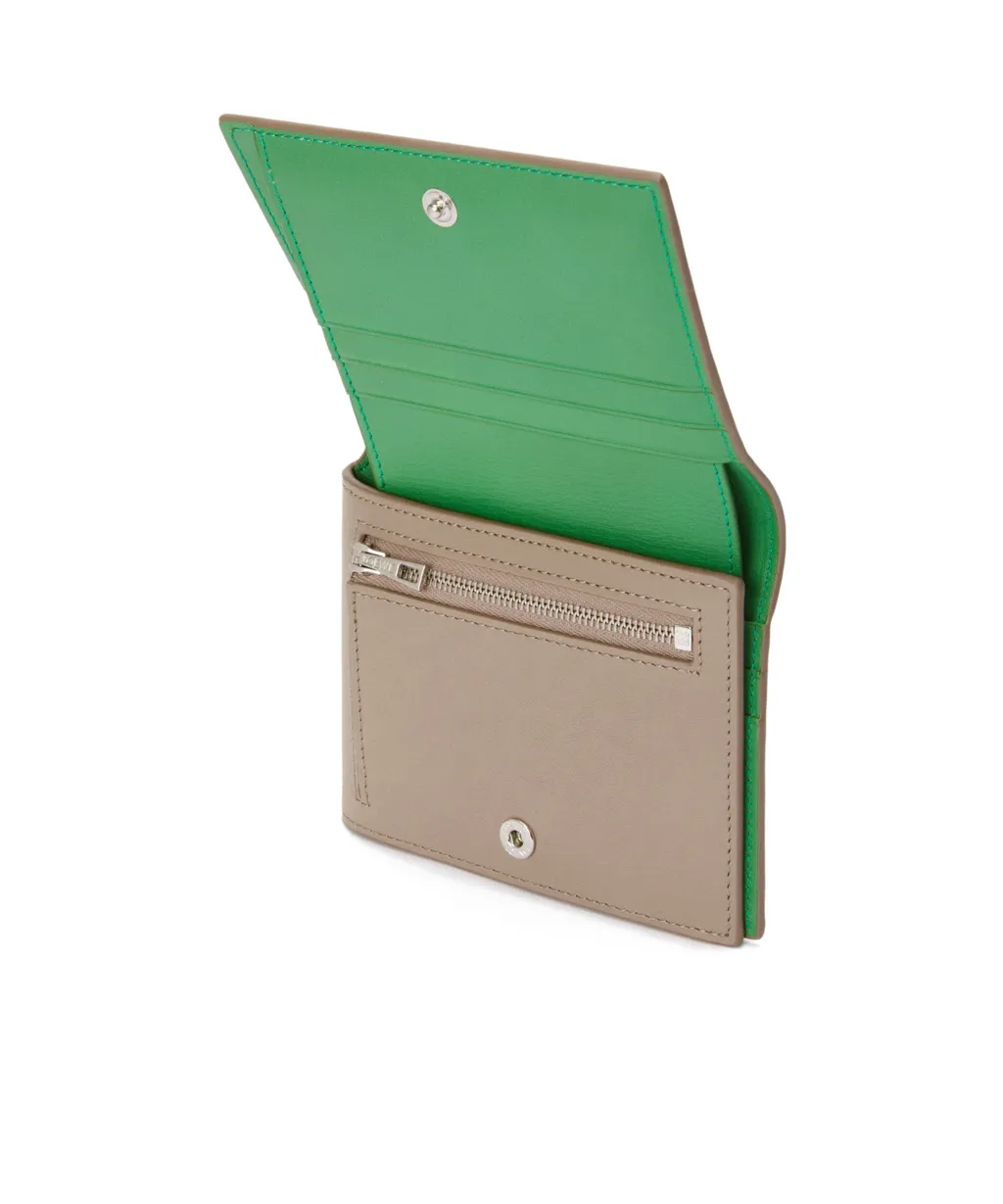 Folded Wallet In Shiny Nappa Calfskin