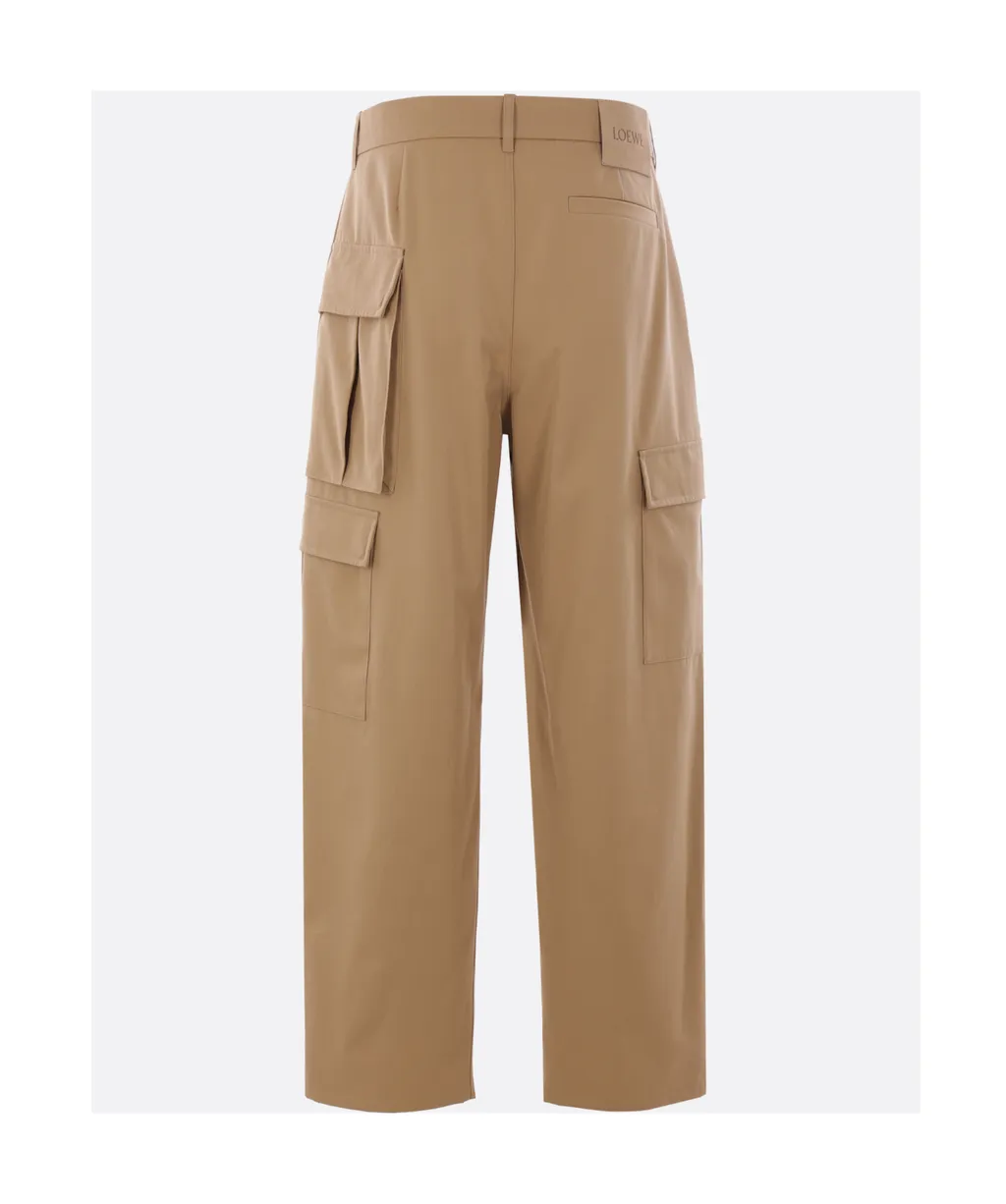 Wide Leg Cargo Trousers