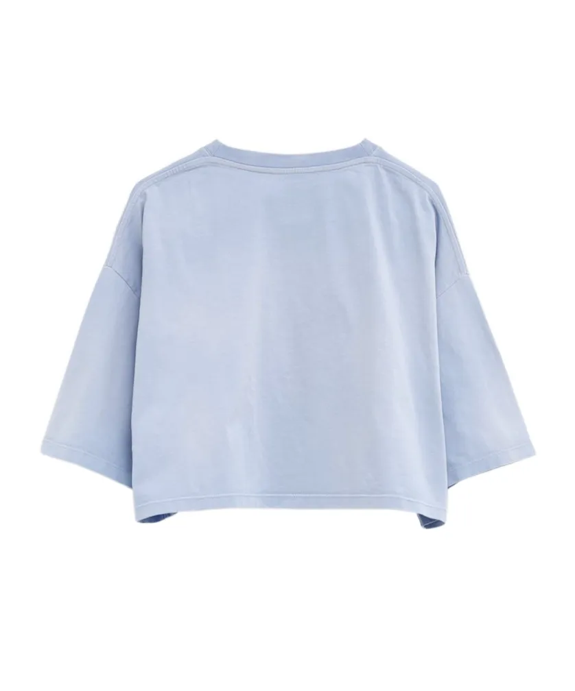 Logo-Embroidered Cropped T-Shirt