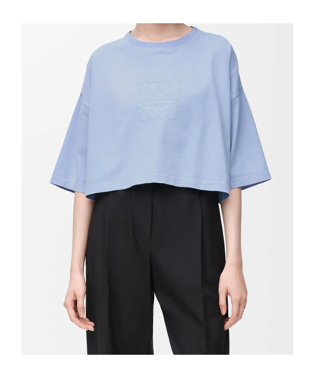 Logo-Embroidered Cropped T-Shirt