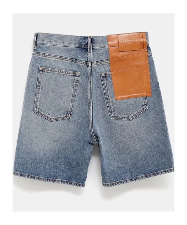 Logo-Patch Denim Bermuda Shorts