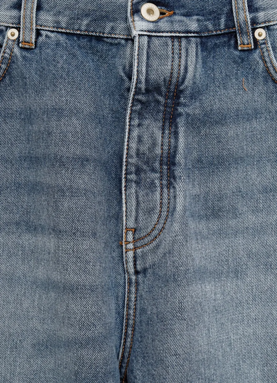 Logo-Patch Denim Bermuda Shorts