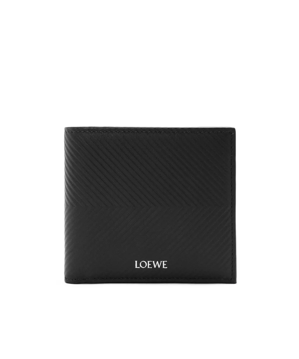 Bifold Coin Wallet In Textured Classic Calfskin