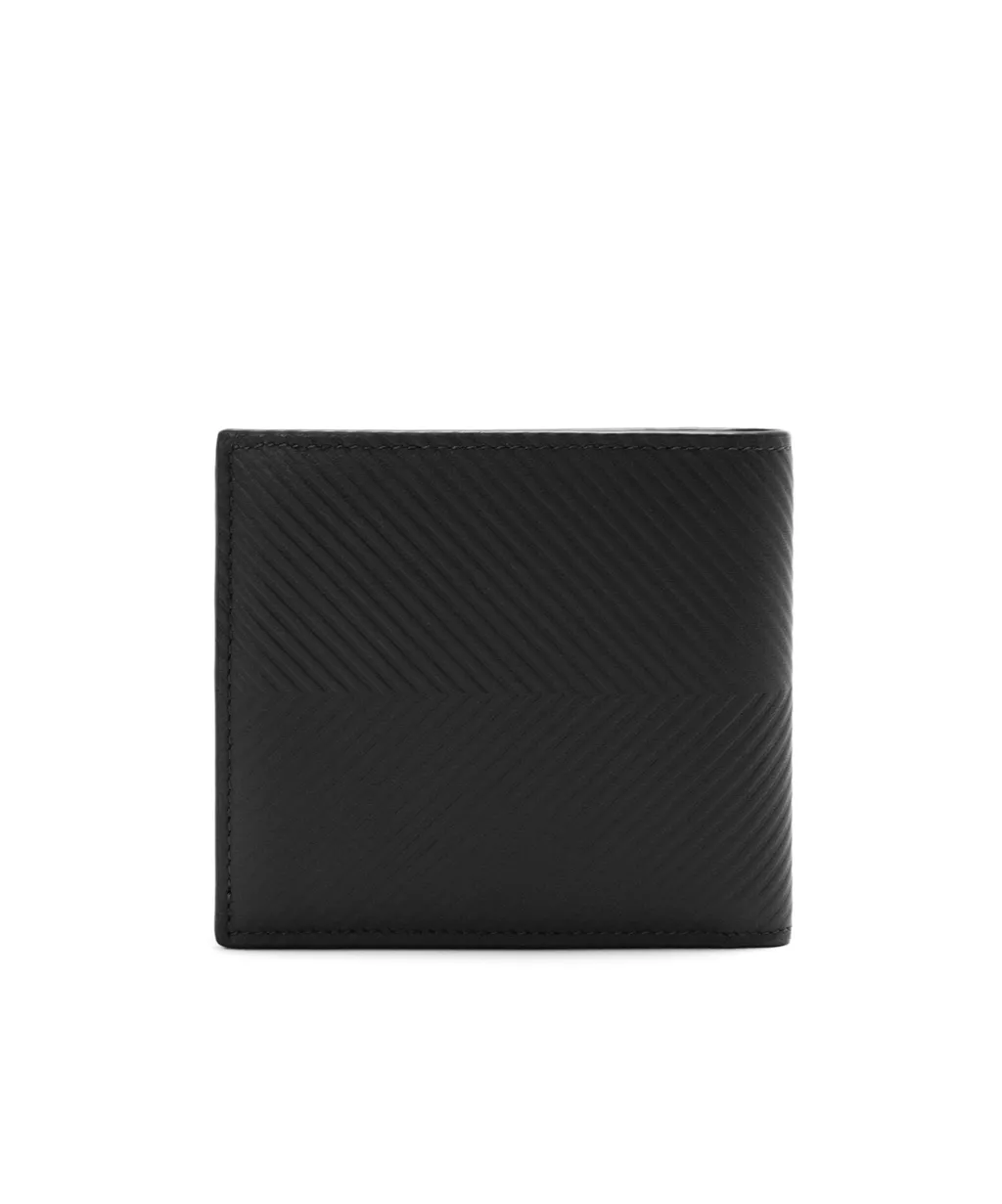 Bifold Coin Wallet In Textured Classic Calfskin