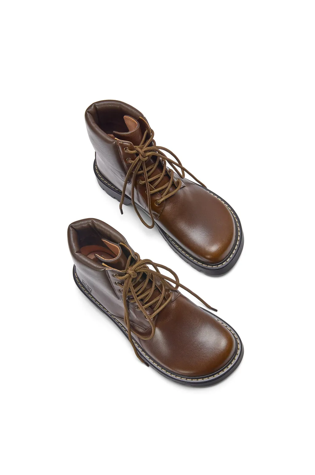Sierra Combat Ankle Boot In Vegetable-Tanned Calfskin