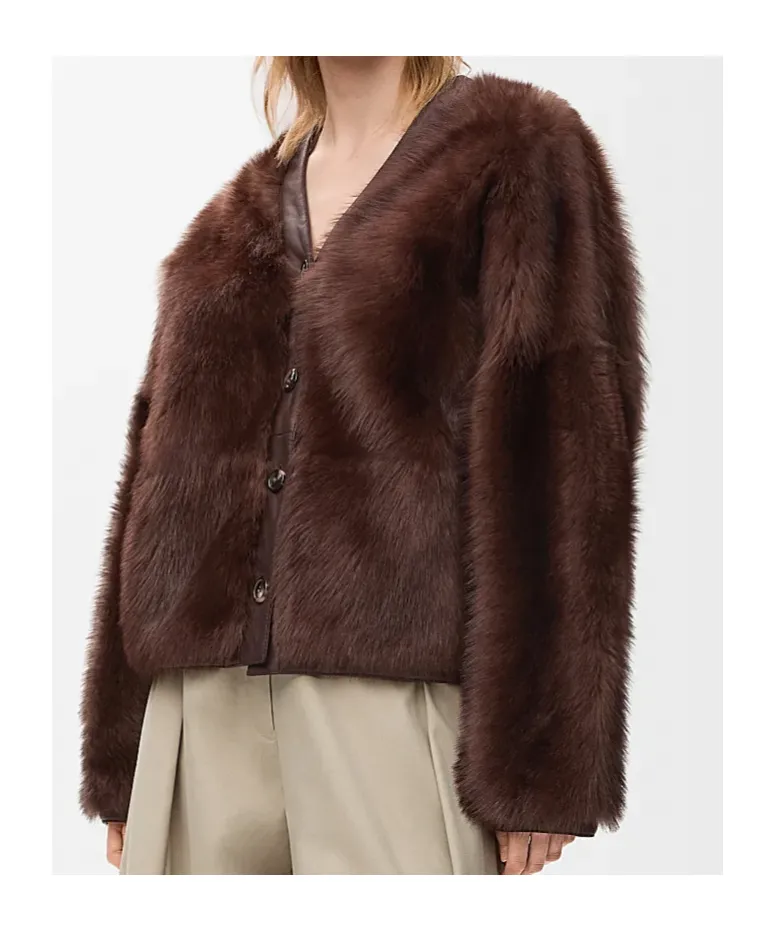 Cardigan In Shearling