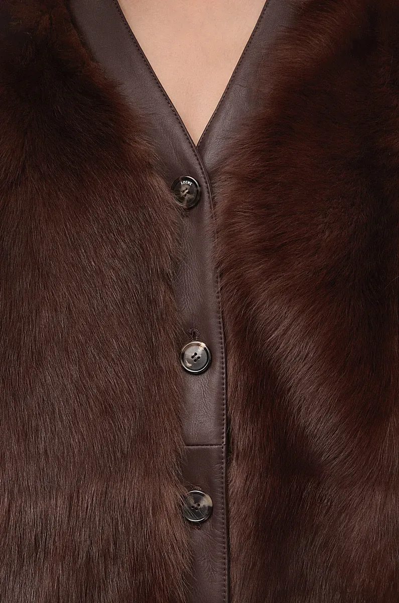 Cardigan In Shearling