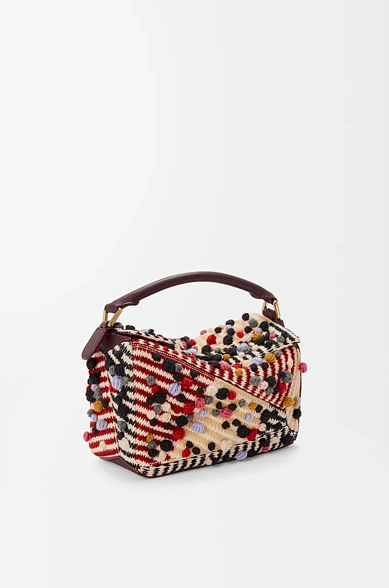 Small Embroidered Fabric Puzzle Bag