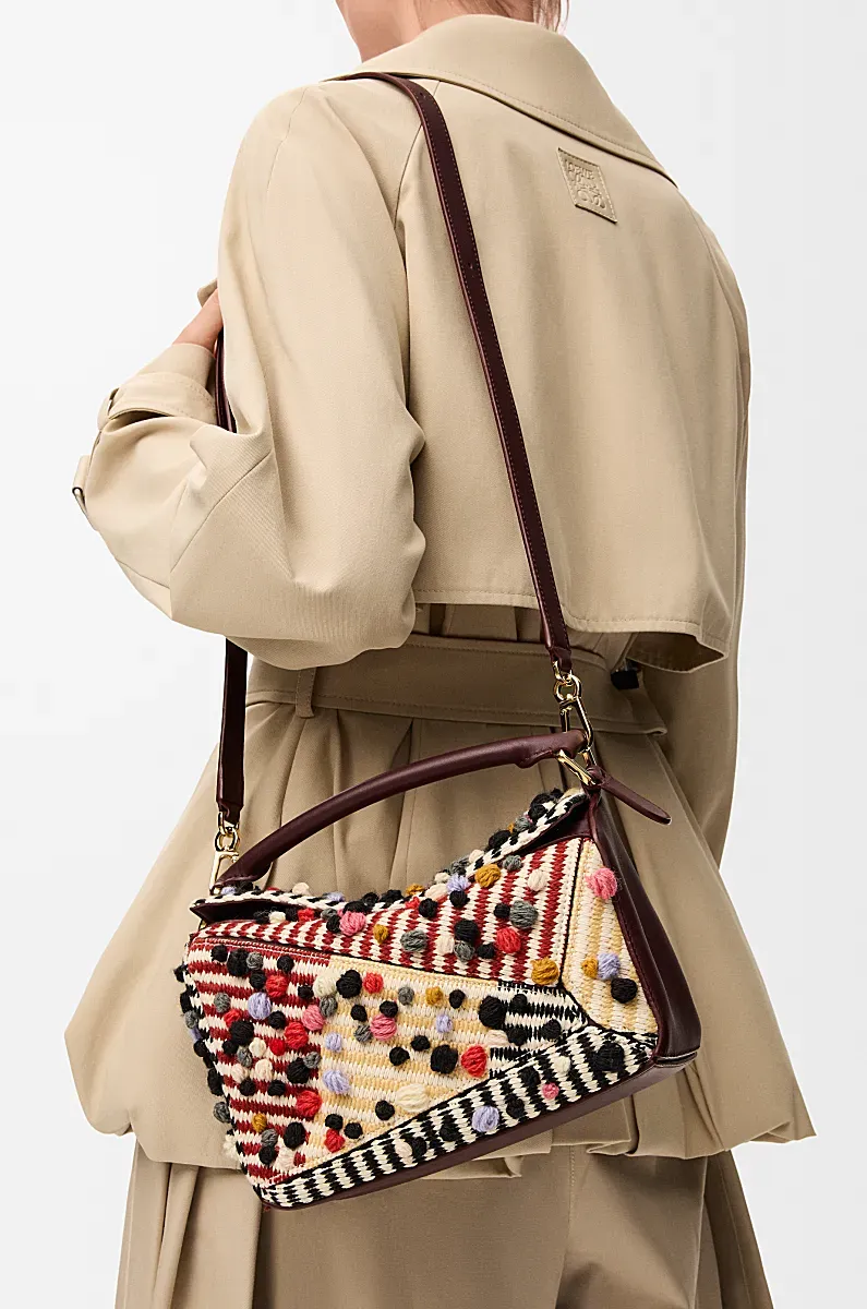 Small Embroidered Fabric Puzzle Bag