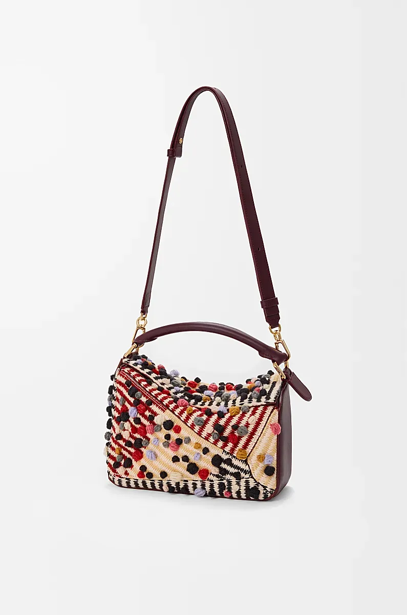Small Embroidered Fabric Puzzle Bag