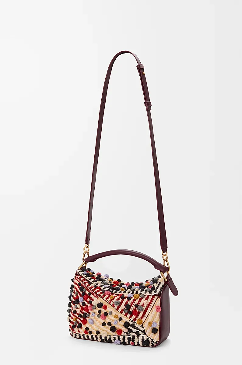 Small Embroidered Fabric Puzzle Bag