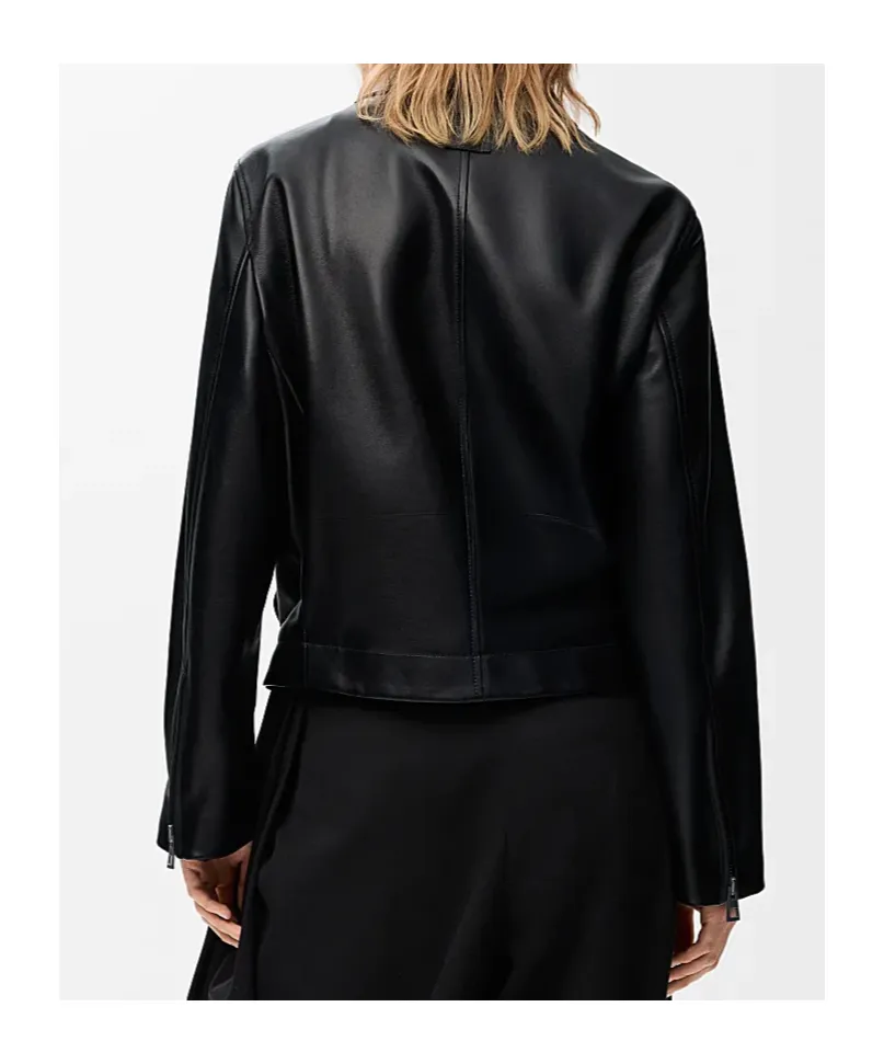 Elastic Waist Zipped Jacket